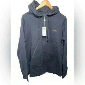Ebay Employee Issued Black 2X Hoodie Sweater Zip Up Antigua New With Tags